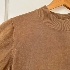 Short Sleeve Camel Knit